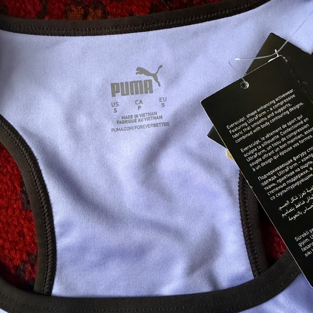 NWT Puma Drycell Purple and Black Leggings and Bra top size small - Picture 3 of 4